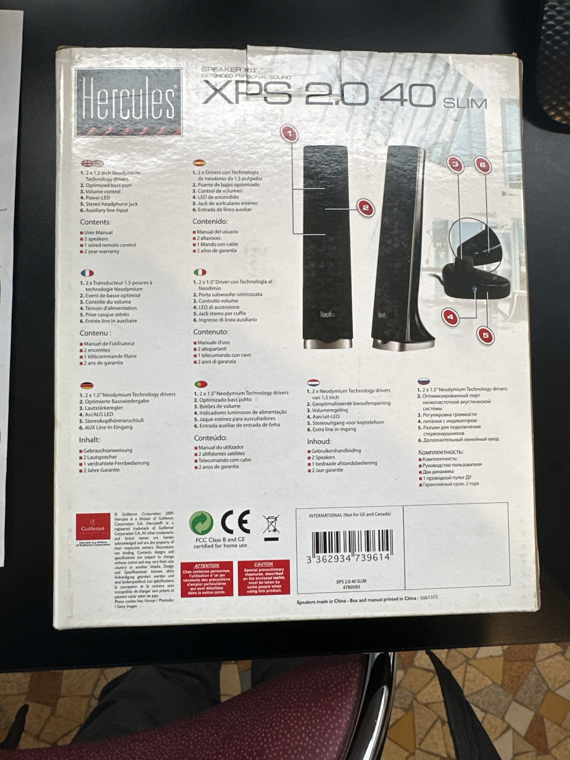 Enceintes Hercules XPS 2.0 40 Slim – Neuves dans l’emballage – Image 2